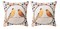 Pair of Usual Suspects Yellow Birds on Wire 18in. Decorative Throw Pillows
